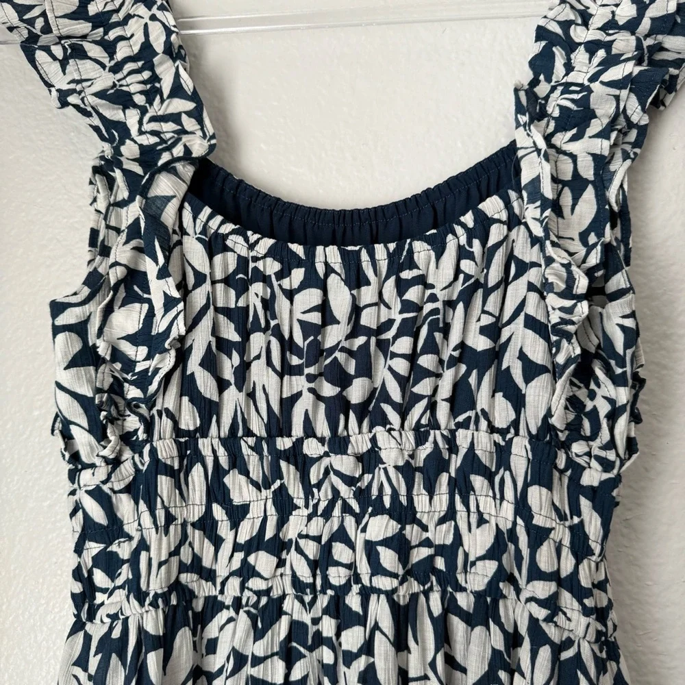Abercrombie & Fitch Maxi Floral Dress Navy Vacation Resortwear Cruise Wedding S‎